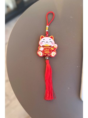 Miamantra Maneki Neko Şans ve Bereket Kedisi Seramik Duvar Dekoru