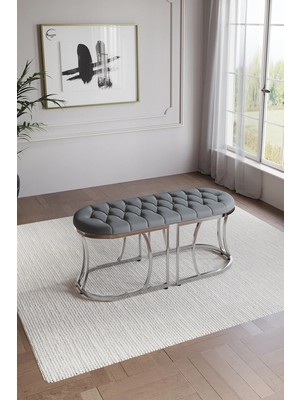 By Orhan Güzel Selenit Lüks Puf Bench Bank 45*110