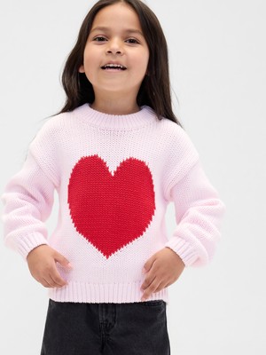 Gap Kız Bebek Pembe Bisiklet Yaka Kazak