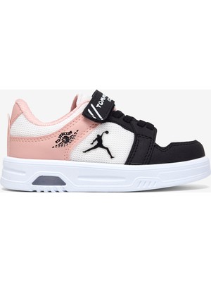 Tonny Black Çocuk Unisex Siyah Pudra Kauçuk Taban Cırtlı Işıklı Sneaker