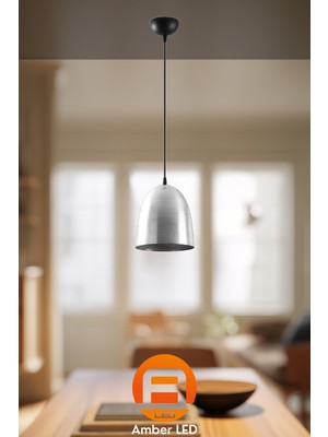 UltraMint Modern Siyah Metal Sarkıt Işık E27 Uyumlu, Şık ve Dayanıklı Tasarım
