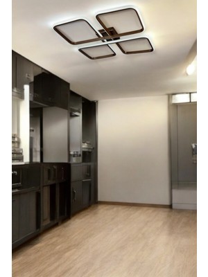 UltraMint Modern Kahverengi ve Beyaz LED Avize, Çok Amaçlı Mutfak ve Salon Şıklığı