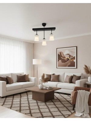 UltraMint Şık 3'lü Beyaz Modern Avize ile Evinize Ferah Işık Katın