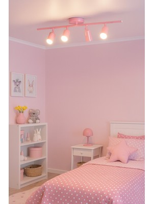 UltraMint Pembe Renkli Modern Spot Ledli Sıralı Avize, Salon, Mutfak, Banyo Için