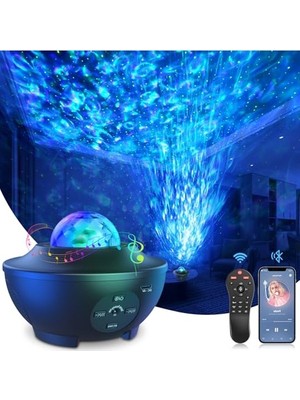 Die Grup Galaksi LED Projektör, Zamanlayıcı/uzaktan Kumandalı, Çocuklar Için Bluetooth Hoparlörlü