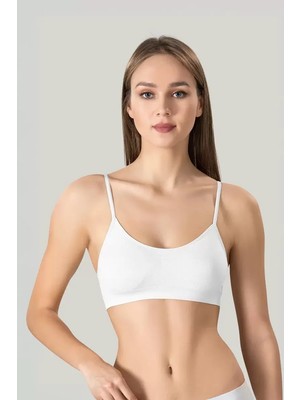 Hace Bazaar Kadın Ince Askılı Pedli Büstiyer Yarım Atlet Sütyen 3'lü Set