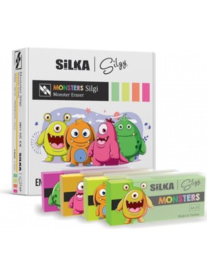 Silka Monster Silgi Büyük  4 Adet