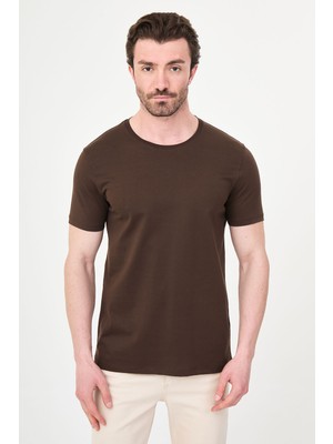 MCR Düz Slim Fit Bisiklet Yaka %100 Pamuk Kısa Kol Erkek T-Shirt