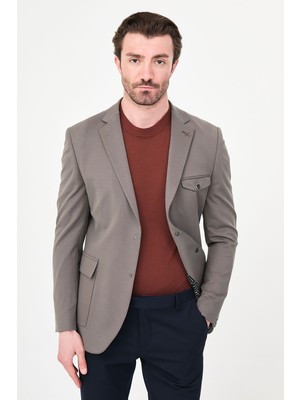 MCR Düz Slim Fit Torba Cepli Çıtçıtlı Erkek Ceket