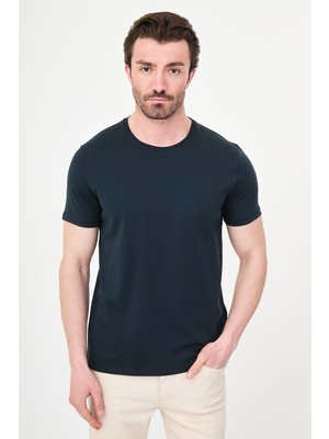 MCR Düz Slim Fit Bisiklet Yaka %100 Pamuk Kısa Kol Erkek T-Shirt