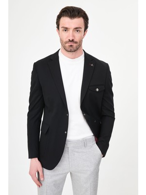MCR Düz Slim Fit Torba Cepli Çıtçıtlı Erkek Ceket