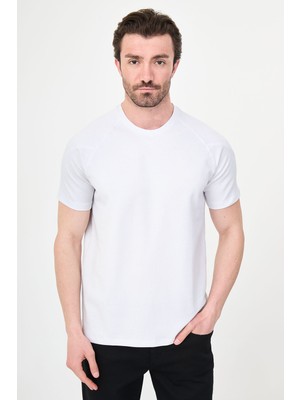 MCR Düz Slim Fit Reglan Kollu Erkek T-Shirt