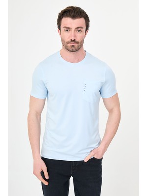 MCR Düz Slim Fit Cepli Bi-Stretch Interlok T-Shirt