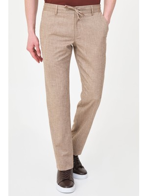 MCR Çizgili Slim Fit Beli Lastikli Ipli Erkek Pantolon