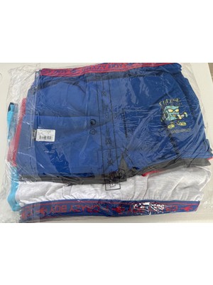 Tutku 0253 Erkek Çocuk Elastan Baskılı Boxer Karışık Renk 3lü