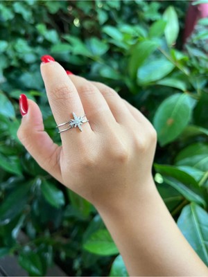 Roha Çelik Silver Çift Kenar Lodestar Yüzük