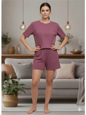 LXL Kadın Şortlu Ikili Takım Yazlık Pijama Takımı