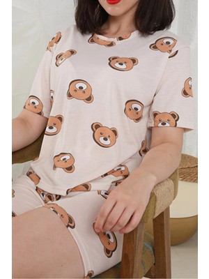 LXL Kadın Şortlu Ikili Takım Yazlık Pijama Takımı