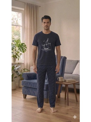 LXL Erkek Pijama Takımı Ev Giyim Ikili Takım