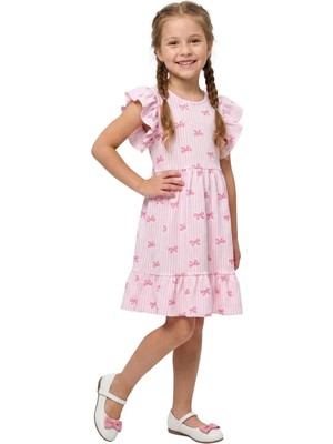 New Kids Fiyonk Detaylı Pmb  Kız Çocuk Elbise