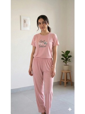 LXL Kadın Viskon Kumaş Pijama Takımı Ikili Takım
