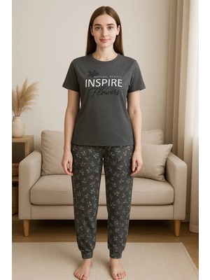 LXL Kadın Kısa Kollu Modelli Pijama Takımı