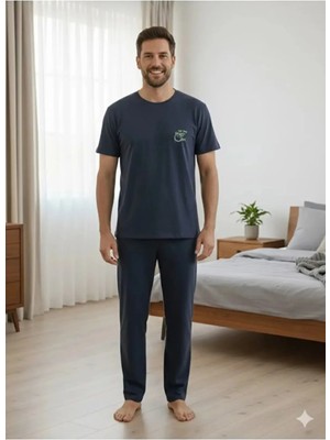 LXL Erkek Uzun Kollu Pijama Takımı Alt Üst Takım