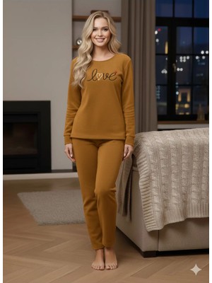 LXL Kadın Polar Ikili Takım Pijama Takımı