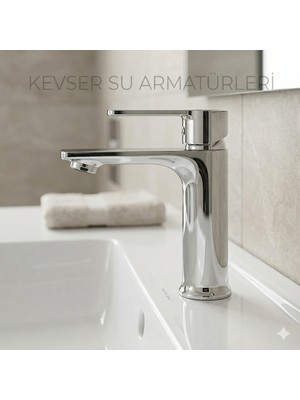 Kevser Su Armatürleri Lüx Lavabo Bataryası Kısa