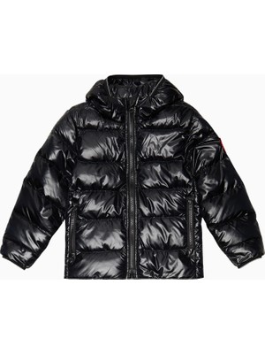 Canada Goose Kids Crofton Siyah Çocuk Kaz Tüyü Mont