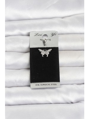 Dxayn 316L Cerrahi Çelik Kelebek Model Göbek Piercing