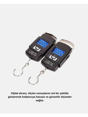 Uravas Store Portatif Dijital El Kantarı – Bavul, Kargo ve Paket Tartı Cihazı 50 kg