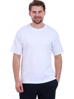 Werroni Baskısız Double Face Kalın Beyaz Tshirt