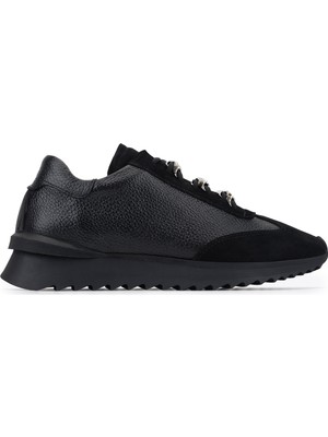 Tamer Tanca Kadın Hakiki Deri Siyah Sneakers & Spor Ayakkabı 1201 4004 Bn Ayk Y26 Syh Fltr/syh Suet
