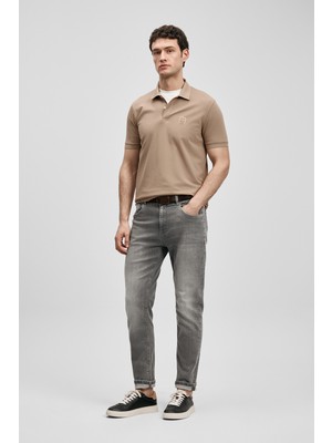Lufian Tony Smart Jean Erkek Pantolon Slim Fit Açık Gri