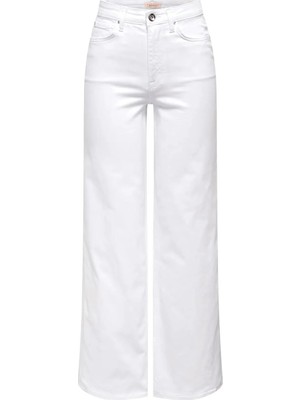 Only OnlMadison Blush HW Wide DNM Cro NOOS Kadın Jean Pantolon Beyaz (15310632)