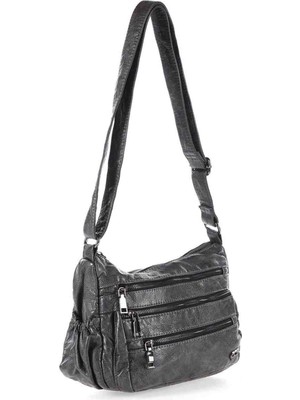 Oral Ççs 17492 Kadın Omuz Askılı Kol Çantası(Grey)