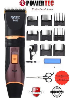 Powertec TR-3200 Profesyonel Şarjlı Saç Sakal Tıraş Makinesi