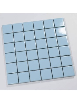 Vitra - M5X5 Ral 2307015 Fileli Seramik Porselen Mozaik Açık Mavi (1 M2KUTU) - K5056438