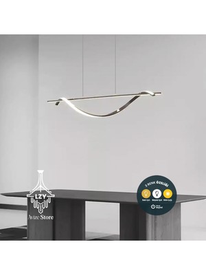 UltraMint Modern Copper Wave Sarkıt LED Avize, 3 Renk Seçeneğiyle Şıklık Katar