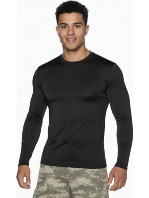 Single Sword Uzun Kol Microfiber T-Shirt - Tişört Renk: Siyah Beden: L Koleksiyonu