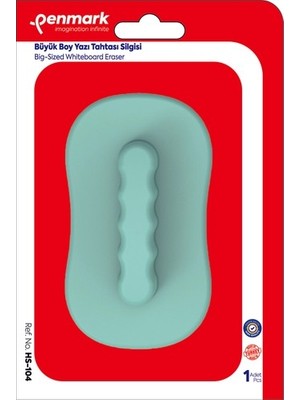 Penmark HS-104 Büyük Boy Yazı Tahtası Silgisi Blister 1 Adet Mavi Renkli