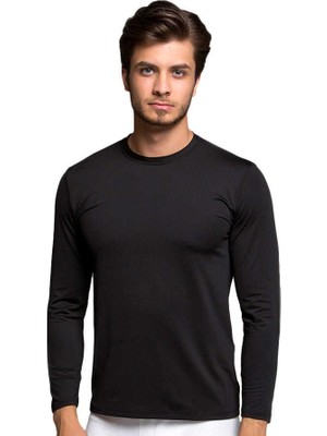 Single Sword Thermoform HZT18001 Microfiber Uzun Kollu Fanila Renk: Siyah Beden: M | Günlük Kullanım