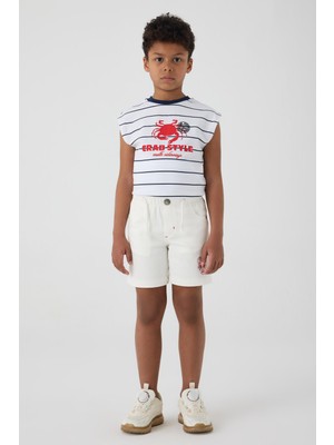 NBT Jeans Bg Store Erkek Çocuk Beyaz Şort