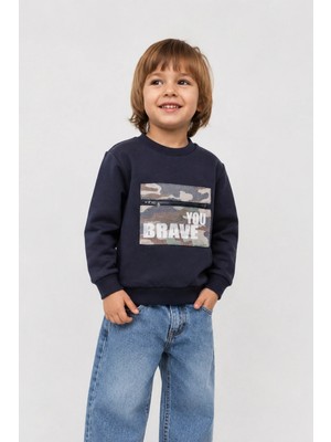Overdo Erkek Çocuk Kamuflaj Desenli Uzun Kol Sweatshirt