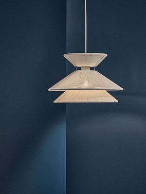 UltraMint Modern Japon ve Iskandinav Tarzı Beyaz Sarkıt Avize, 35 cm