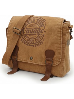 Mandosi Unisex Vintage Postacı Çantası Laptop Evrak ve Okul Omuz Çantası - 8045