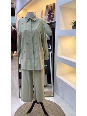 Nuss 1064 Pantolonlu Takım - Açik Yeşil