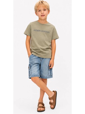 Overdo Erkek Çocuk Kısa Kol T-Shirt ve Kot Şort Ikili Alt Üst Takım