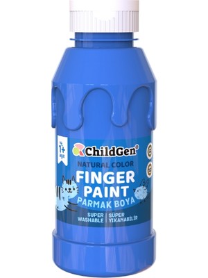 Childgen Süper Yıkanabilir Parmak Boya 350ML - Mavi